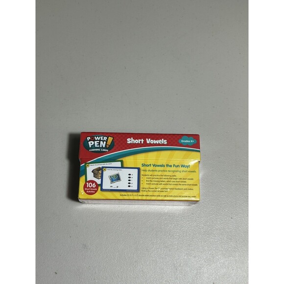 NEW - Power Pen Flash Cards Short Vowels K+ School Educational Kindergarten - Picture 2 of 4